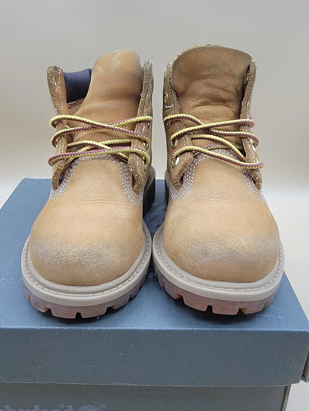 Timberland 6 inch Premium Toddler Kid's Boots Size 7C Wheat Brown Boy's Girl's